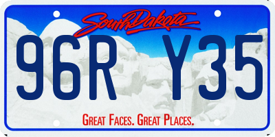 SD license plate 96RY35