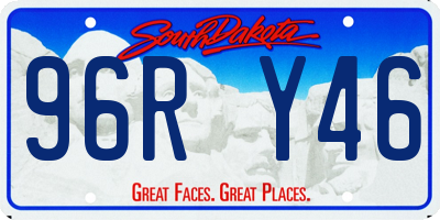 SD license plate 96RY46