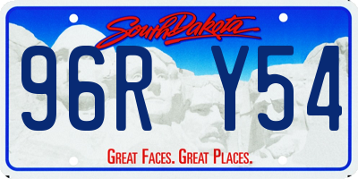 SD license plate 96RY54