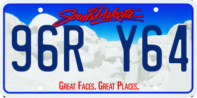 SD license plate 96RY64