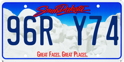 SD license plate 96RY74
