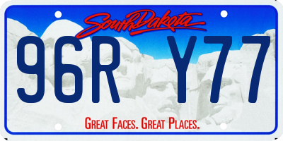 SD license plate 96RY77