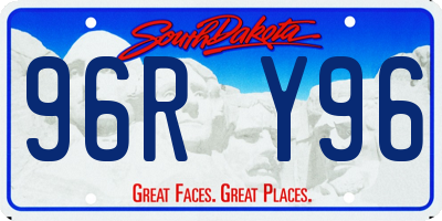SD license plate 96RY96