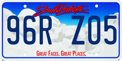 SD license plate 96RZ05