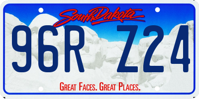 SD license plate 96RZ24