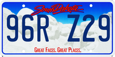 SD license plate 96RZ29