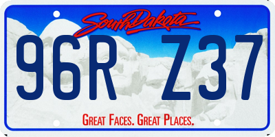 SD license plate 96RZ37