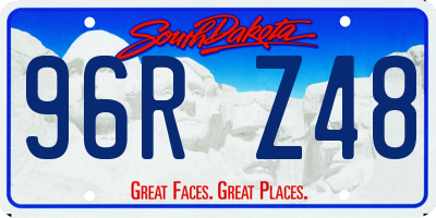 SD license plate 96RZ48
