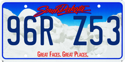 SD license plate 96RZ53