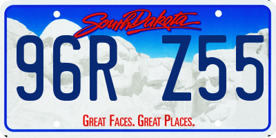SD license plate 96RZ55