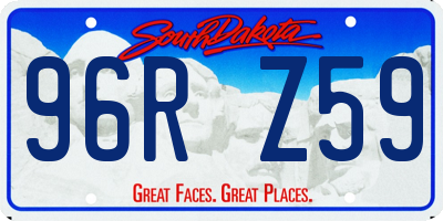 SD license plate 96RZ59