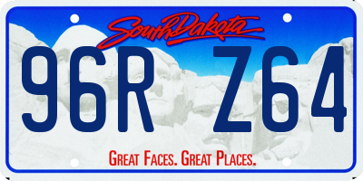 SD license plate 96RZ64