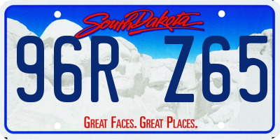 SD license plate 96RZ65