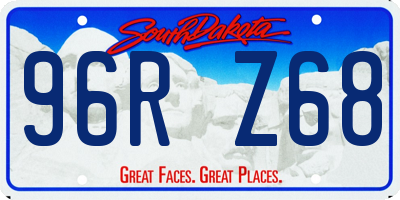 SD license plate 96RZ68