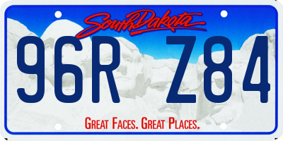 SD license plate 96RZ84