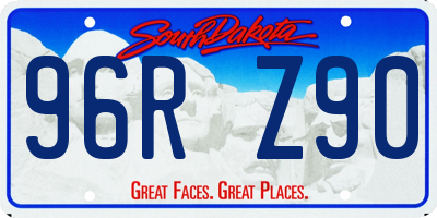 SD license plate 96RZ90