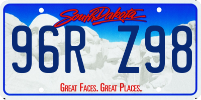SD license plate 96RZ98