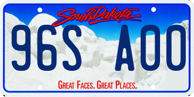 SD license plate 96SA00