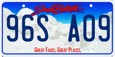 SD license plate 96SA09