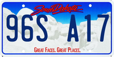 SD license plate 96SA17