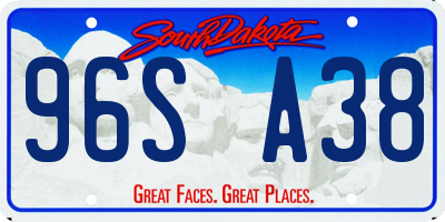 SD license plate 96SA38