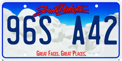 SD license plate 96SA42