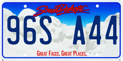 SD license plate 96SA44