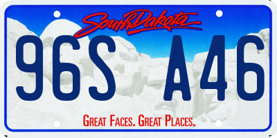 SD license plate 96SA46