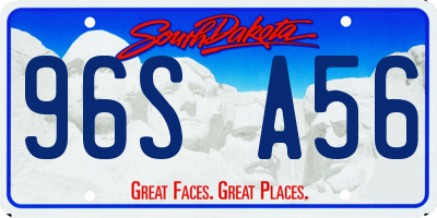 SD license plate 96SA56