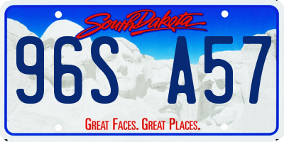 SD license plate 96SA57