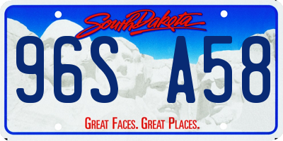 SD license plate 96SA58