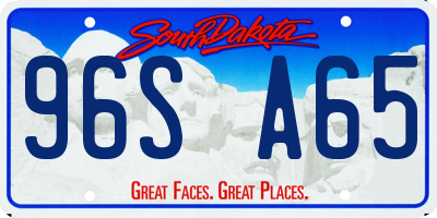SD license plate 96SA65