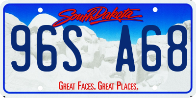 SD license plate 96SA68