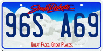 SD license plate 96SA69