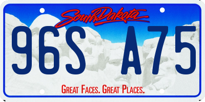 SD license plate 96SA75
