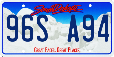 SD license plate 96SA94