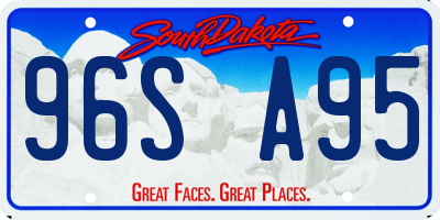 SD license plate 96SA95