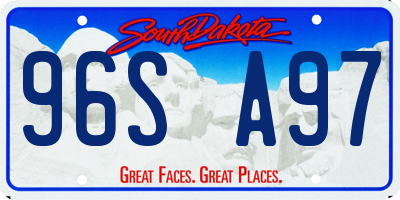 SD license plate 96SA97
