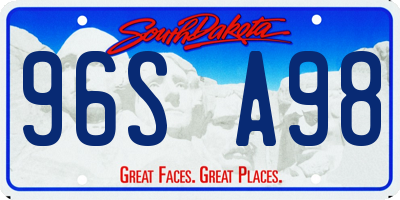 SD license plate 96SA98