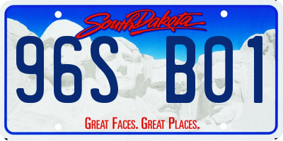 SD license plate 96SB01