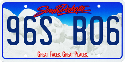 SD license plate 96SB06