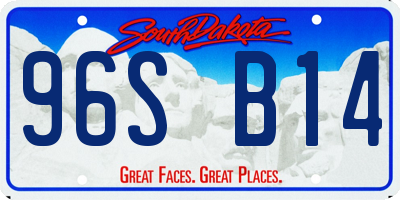 SD license plate 96SB14