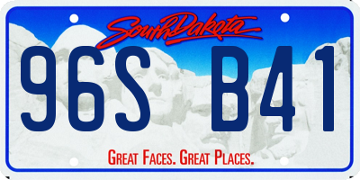 SD license plate 96SB41