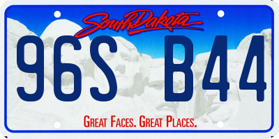 SD license plate 96SB44