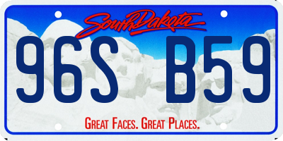 SD license plate 96SB59