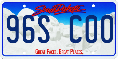 SD license plate 96SC00