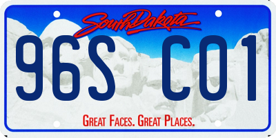 SD license plate 96SC01