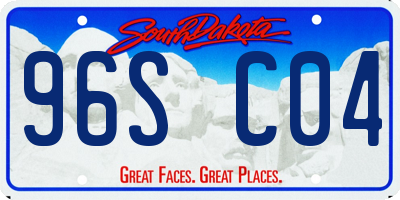 SD license plate 96SC04