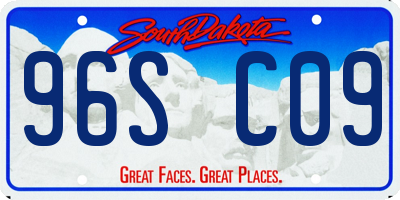 SD license plate 96SC09