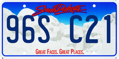 SD license plate 96SC21